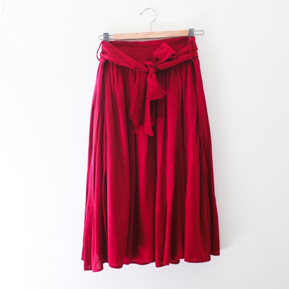 Burgundy/ red maxi skirt in M